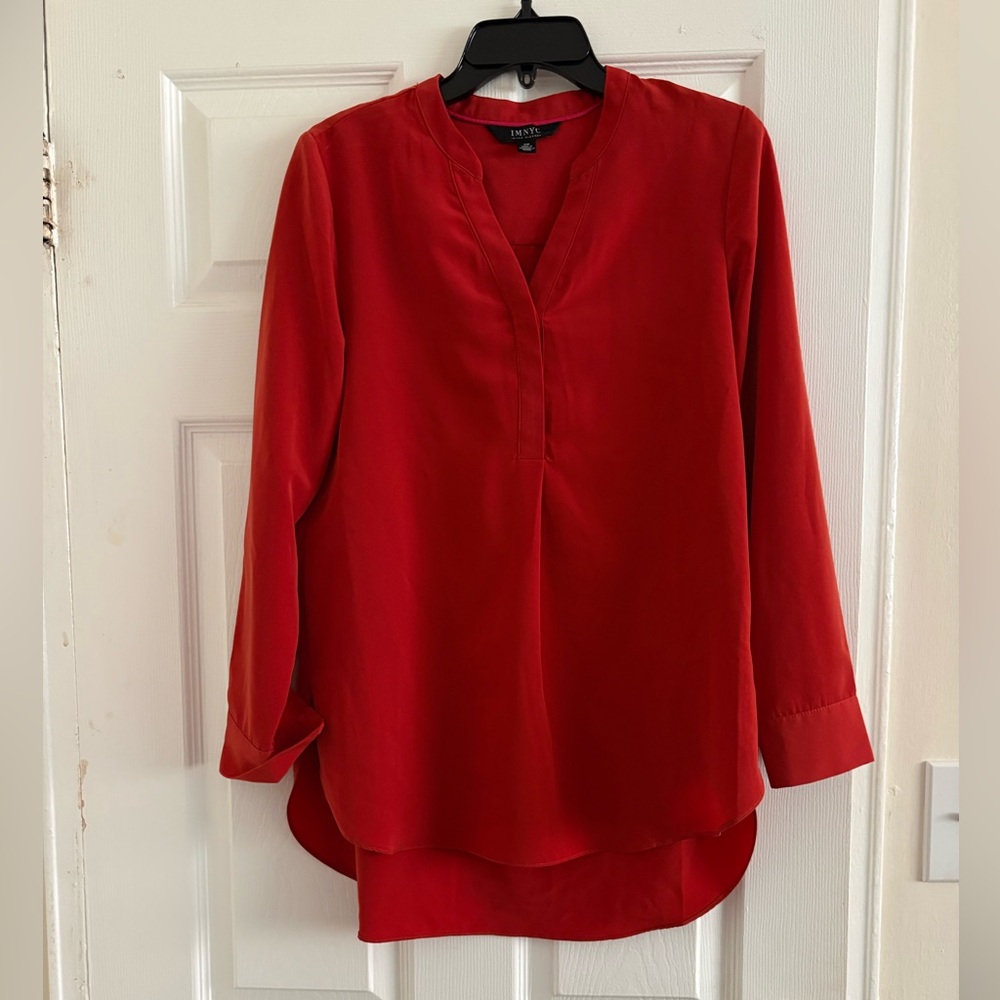 🤎 IMNYC Isaac Mizrahi Copper Brown Blouse – Size S/P